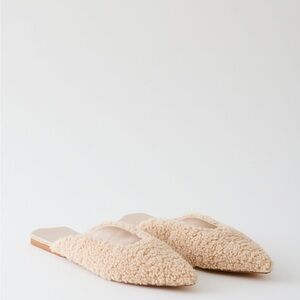 Tibi Nori short faux fur slide